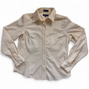 Faconnable Cream Corduroy Button Shirt M – Coastal Classic French Riviera Preppy